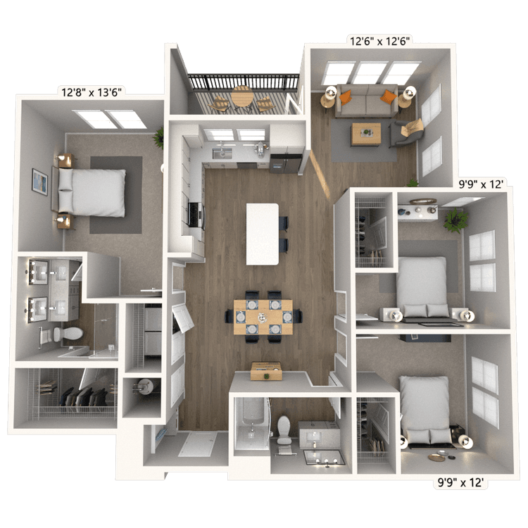 Floorplan image of unit 3303