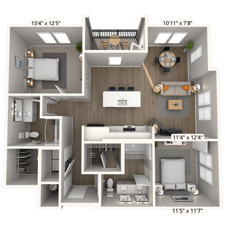 Floorplan image of unit 3312