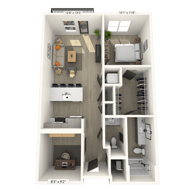 Floorplan image of unit 160