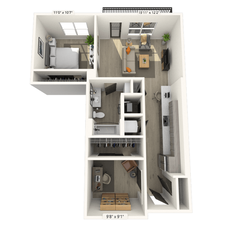 Floorplan image of unit 236