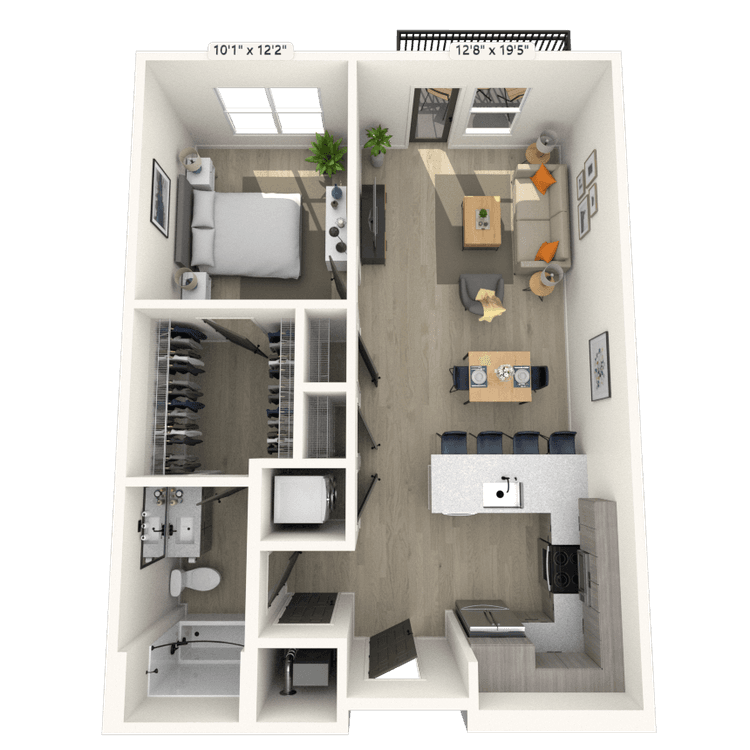 Floorplan image of unit 258