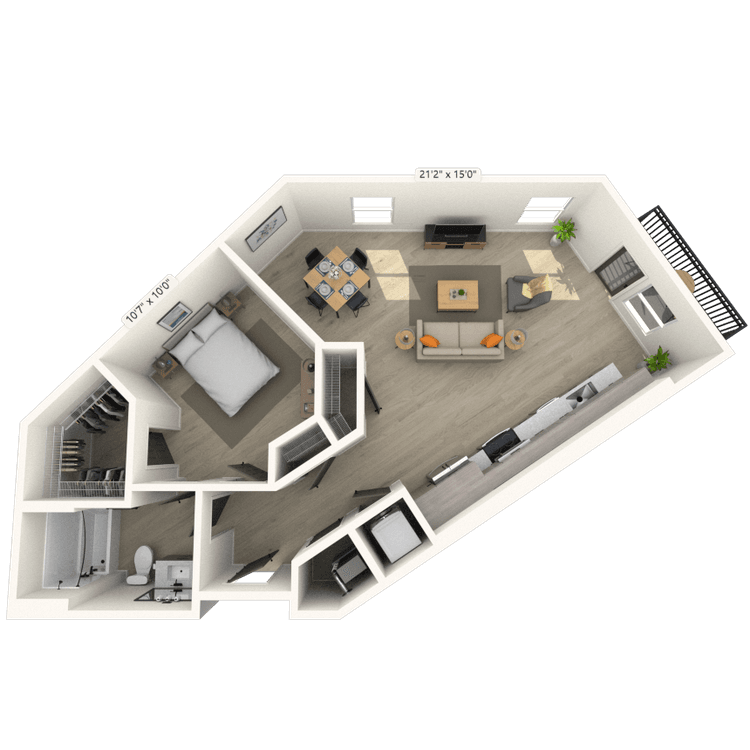 Floorplan image of unit 242