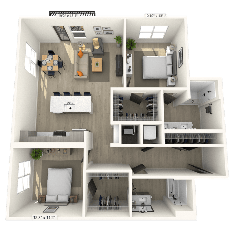 Floorplan image of unit 138