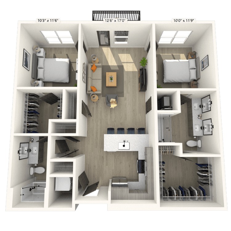 Floorplan image of unit 153