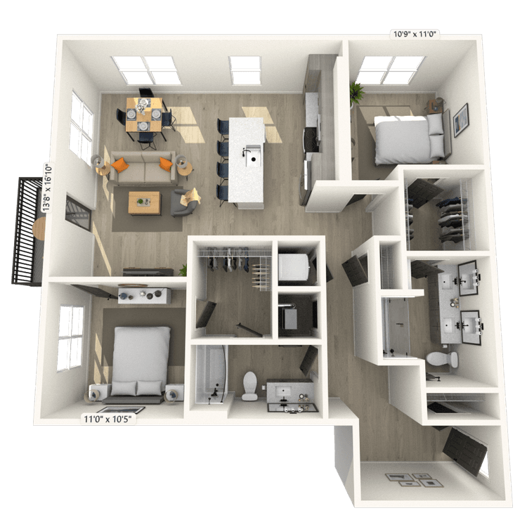 Floorplan image of unit 244