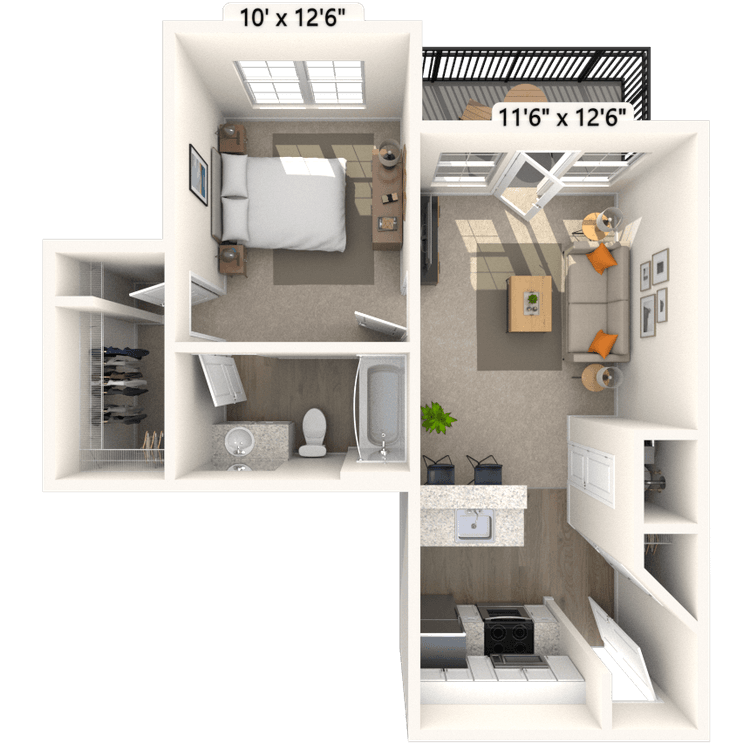 Floorplan image of unit 2404
