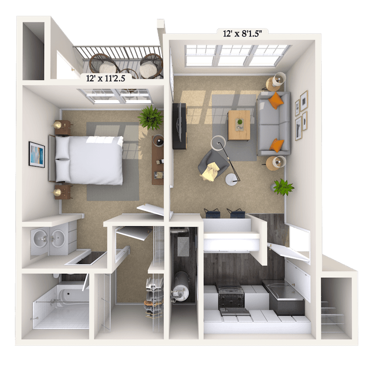 Floorplan image of unit 814