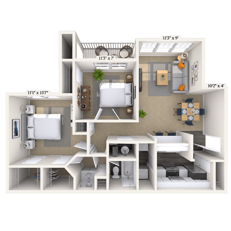 Floorplan image of unit 1814