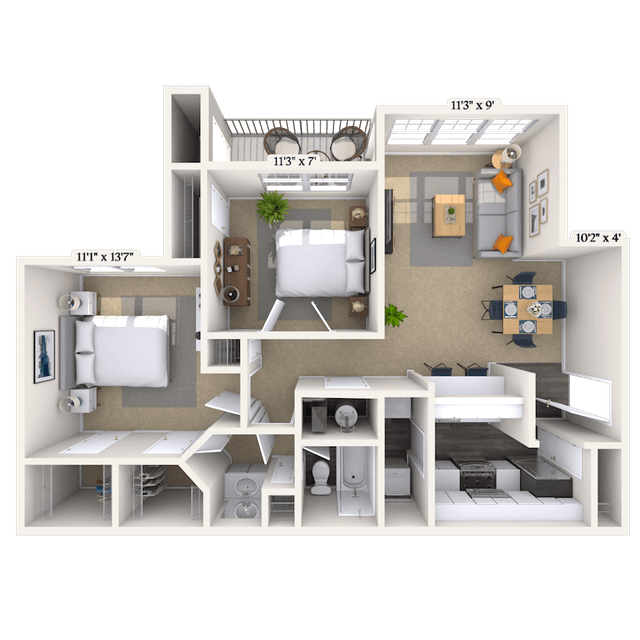 Floorplan image of unit 1902
