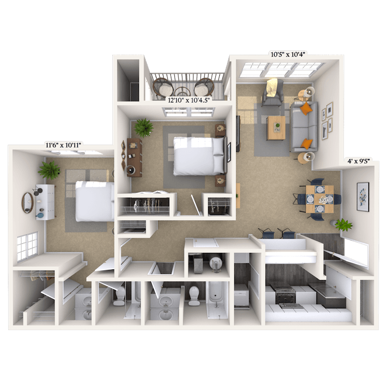 Floorplan image of unit 902