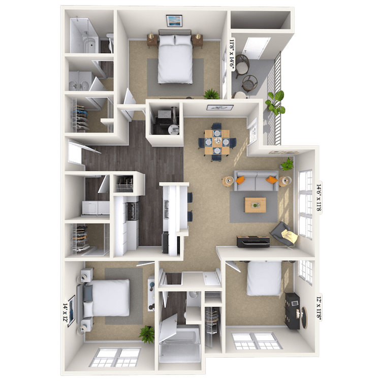 Floorplan image of unit 1903
