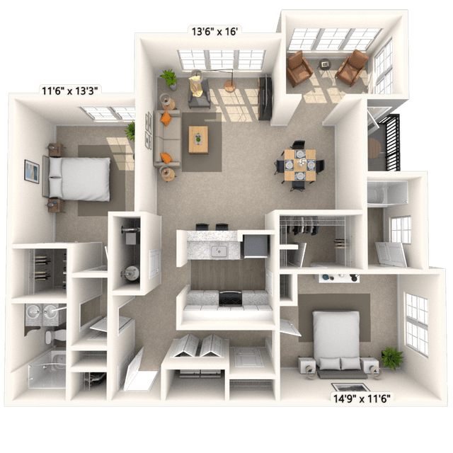 Floorplan image of unit 2001