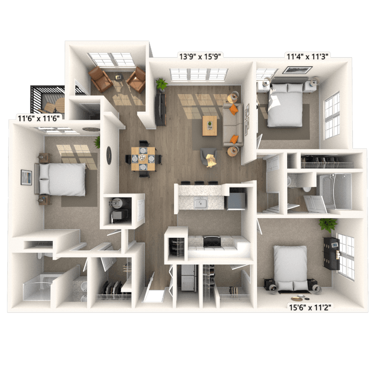 Floorplan image of unit 1403