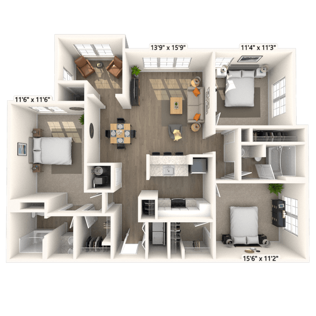 Floorplan image of unit 2616