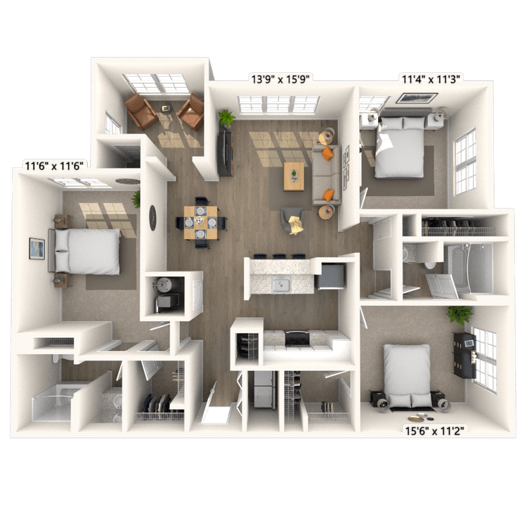 Floorplan image of unit 2701