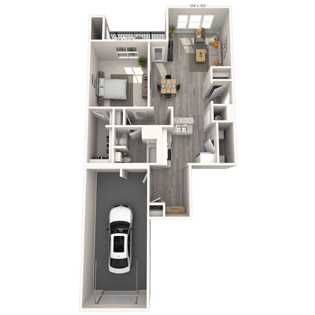 Floorplan image of unit 7158TS