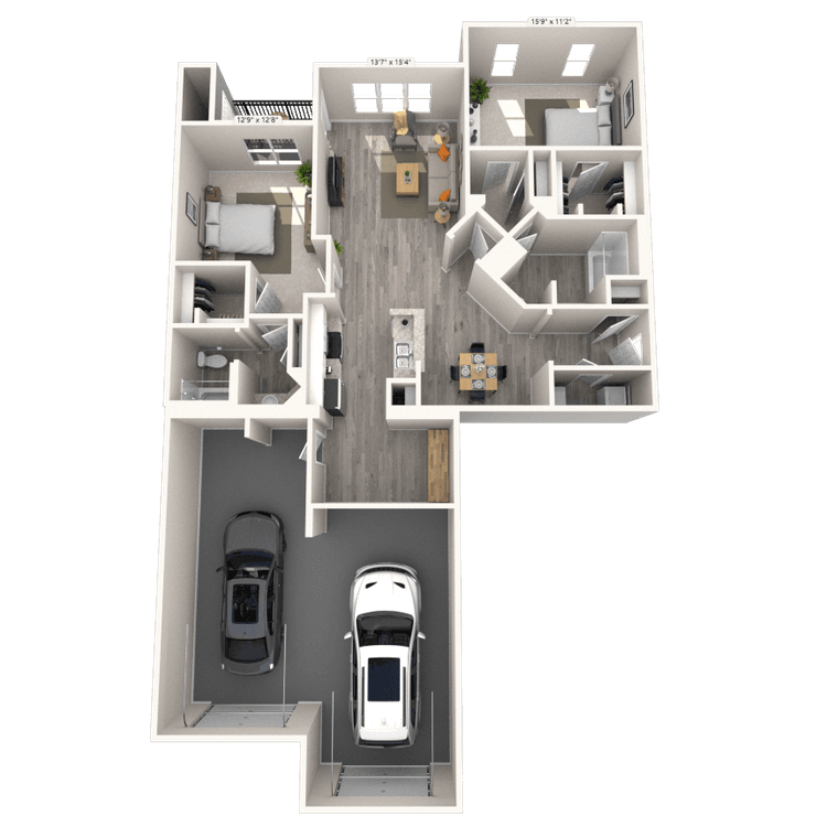 Floorplan image of unit 7021TS