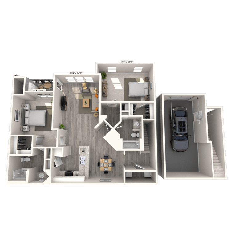 Floorplan image of unit 7211GK
