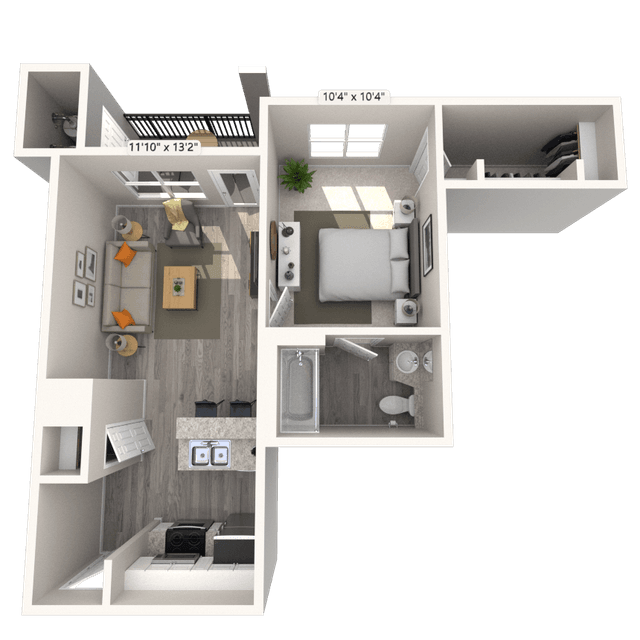 Floorplan image of unit 7206BV