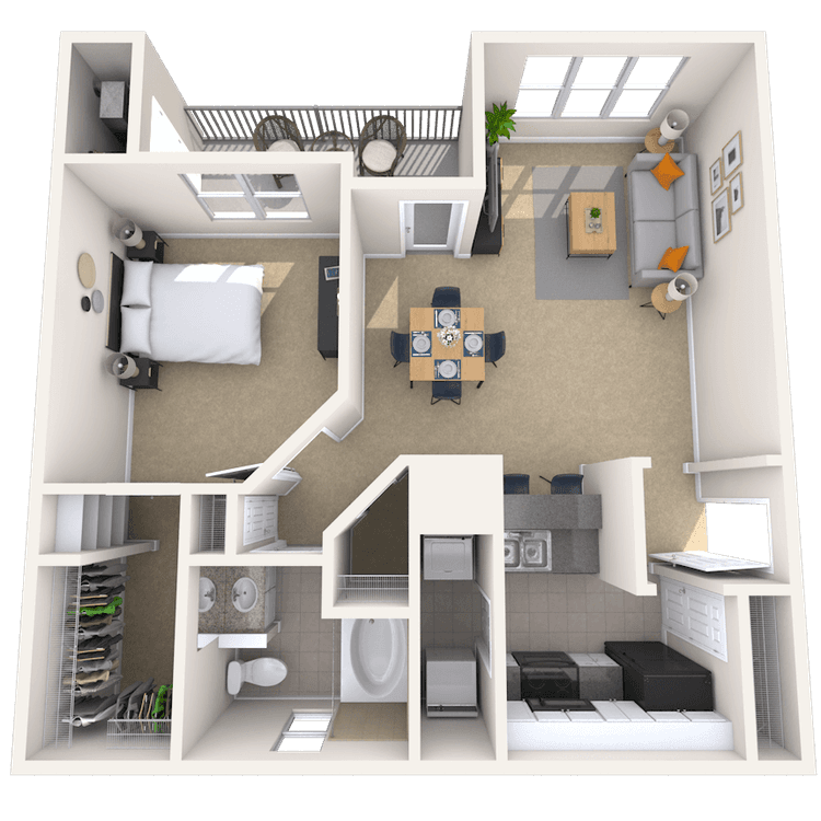 Floorplan image of unit 5866C
