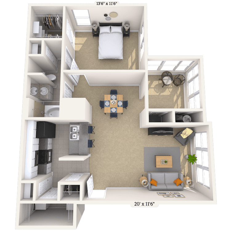 Floorplan image of unit 5864C