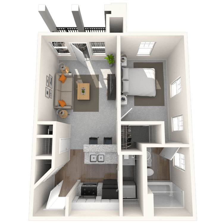 Floorplan image of unit 114