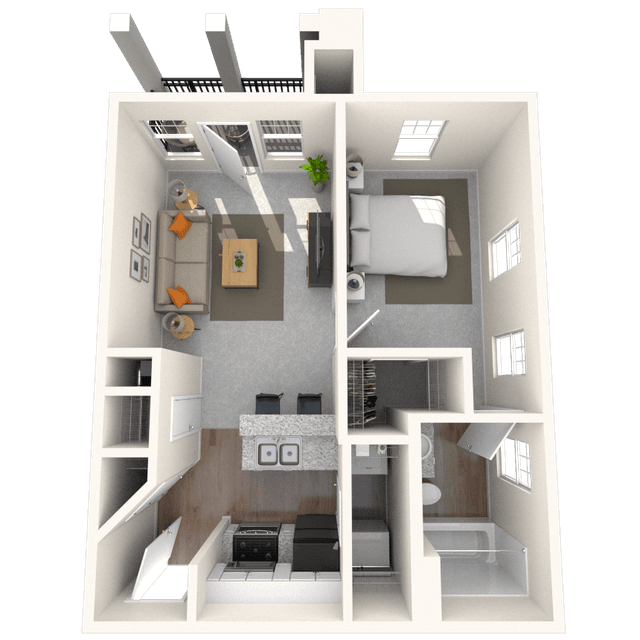 Floorplan image of unit 521