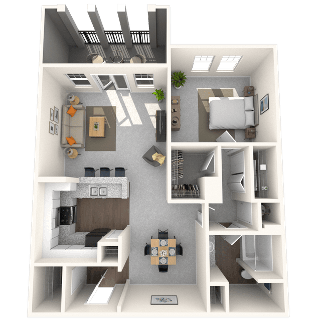 Floorplan image of unit 327