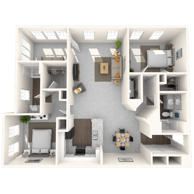 Floorplan image of unit 1019