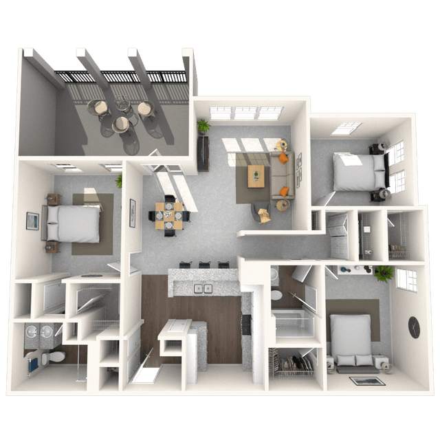 Floorplan image of unit 1045