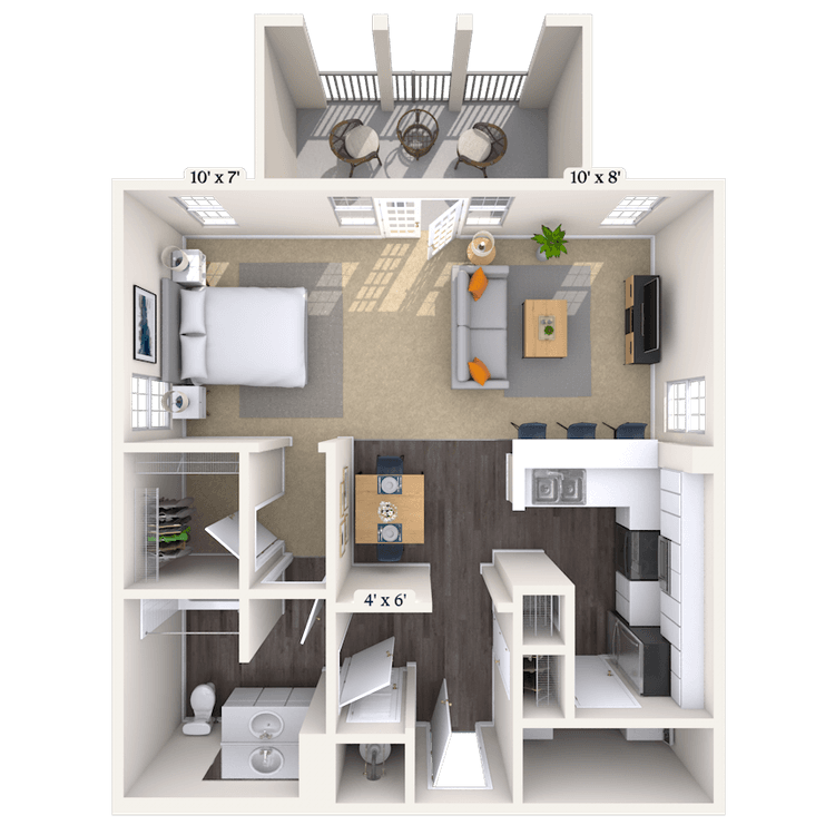 Floorplan image of unit 526