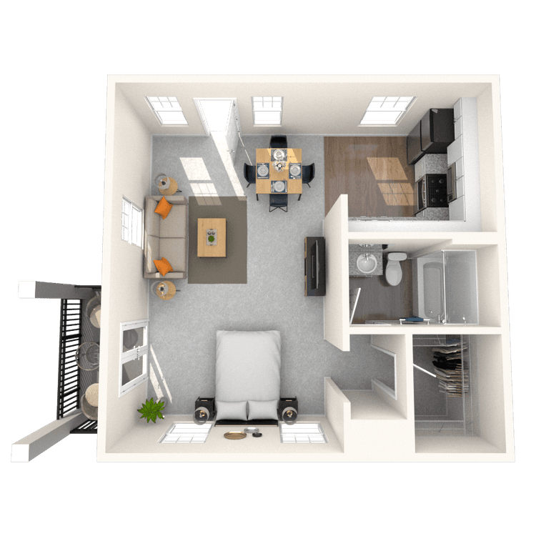 Floorplan image of unit 202