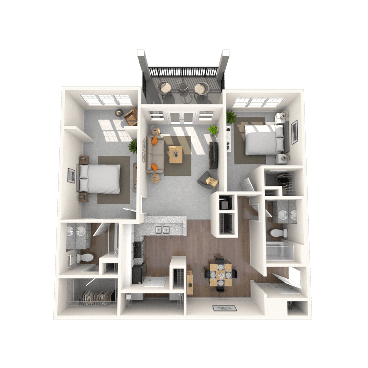 Floorplan image of unit 614