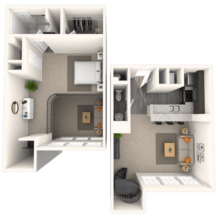 Floorplan image of unit 6866PP3
