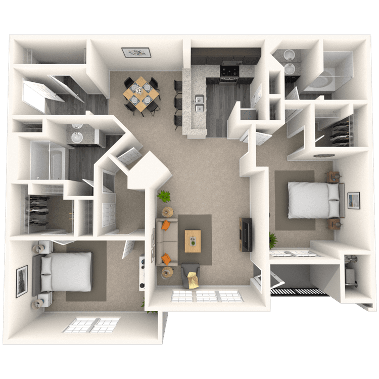 Floorplan image of unit 7043GT3