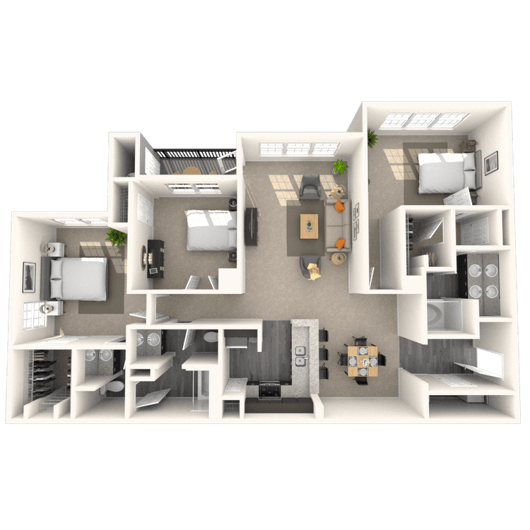Floorplan image of unit 4955CV2