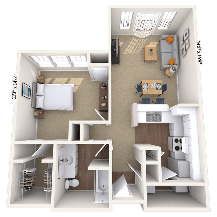 Floorplan image of unit 804