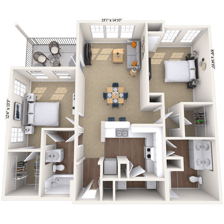 Floorplan image of unit 905