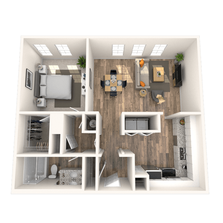 Floorplan image of unit 354