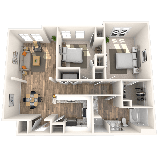 Floorplan image of unit 2224