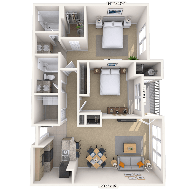 Floorplan image of unit 1403
