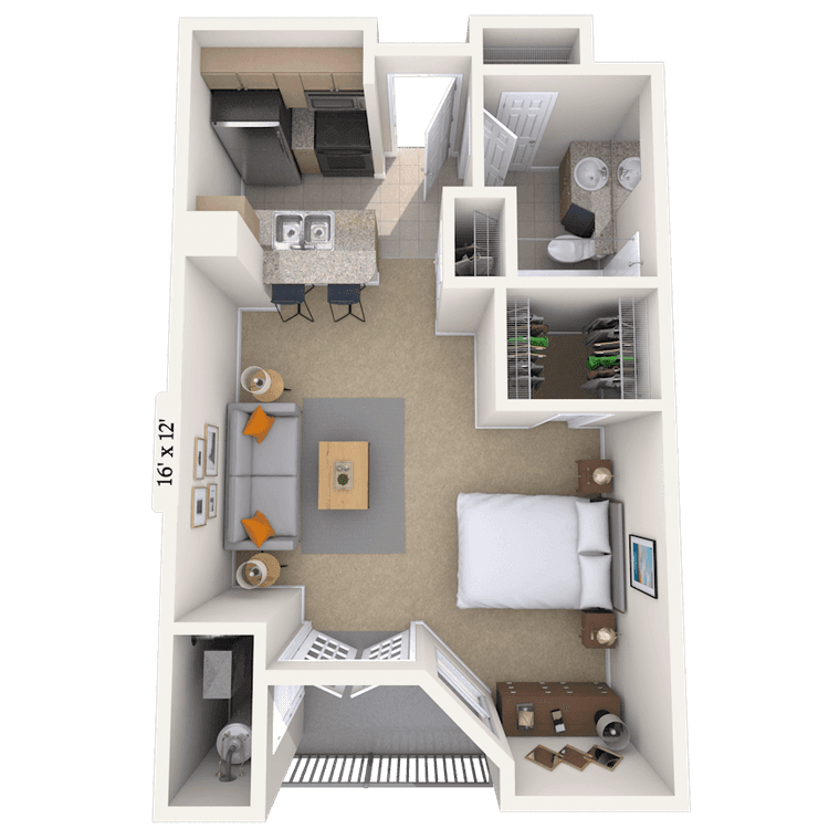 Floorplan image of unit 6108