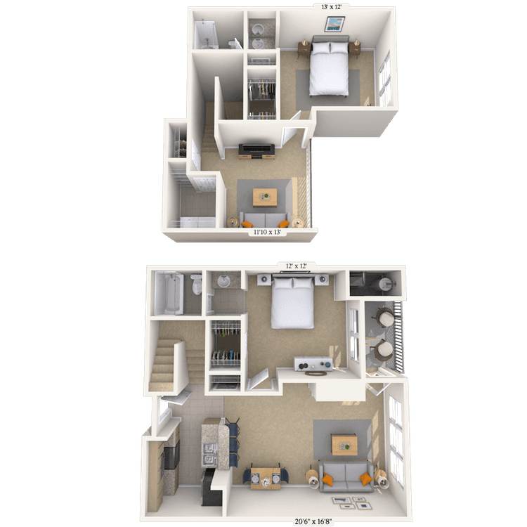 Floorplan image of unit 6411