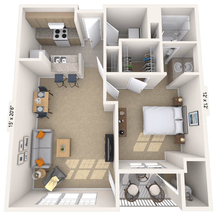 Floorplan image of unit 7108