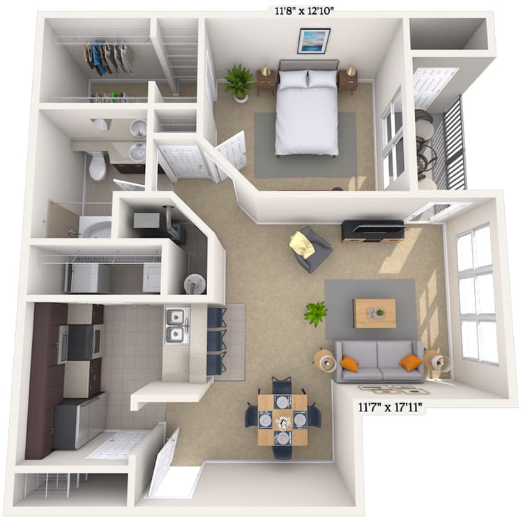 Floorplan image of unit 802