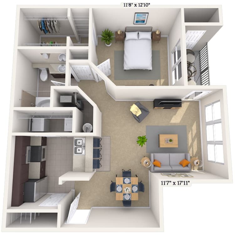 Floorplan image of unit 820
