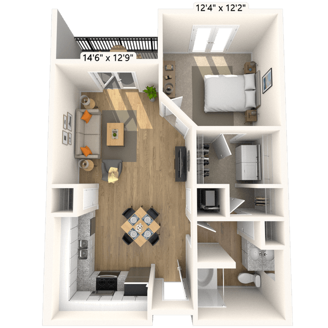 Floorplan image of unit 1311P3