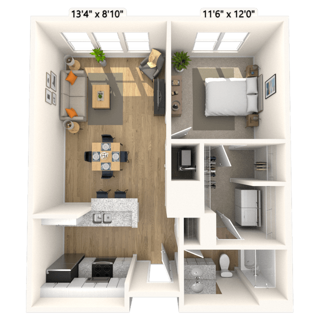 Floorplan image of unit 1378P2