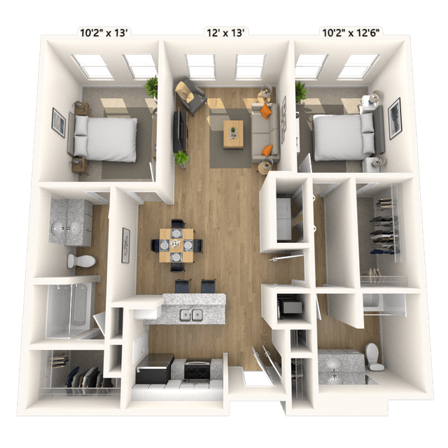 Floorplan image of unit 1215P3