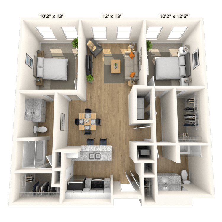 Floorplan image of unit 1215P3